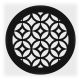 Решетка магнитная, черная, круглая (Круги-Ромбы) D125 (наружный 150)