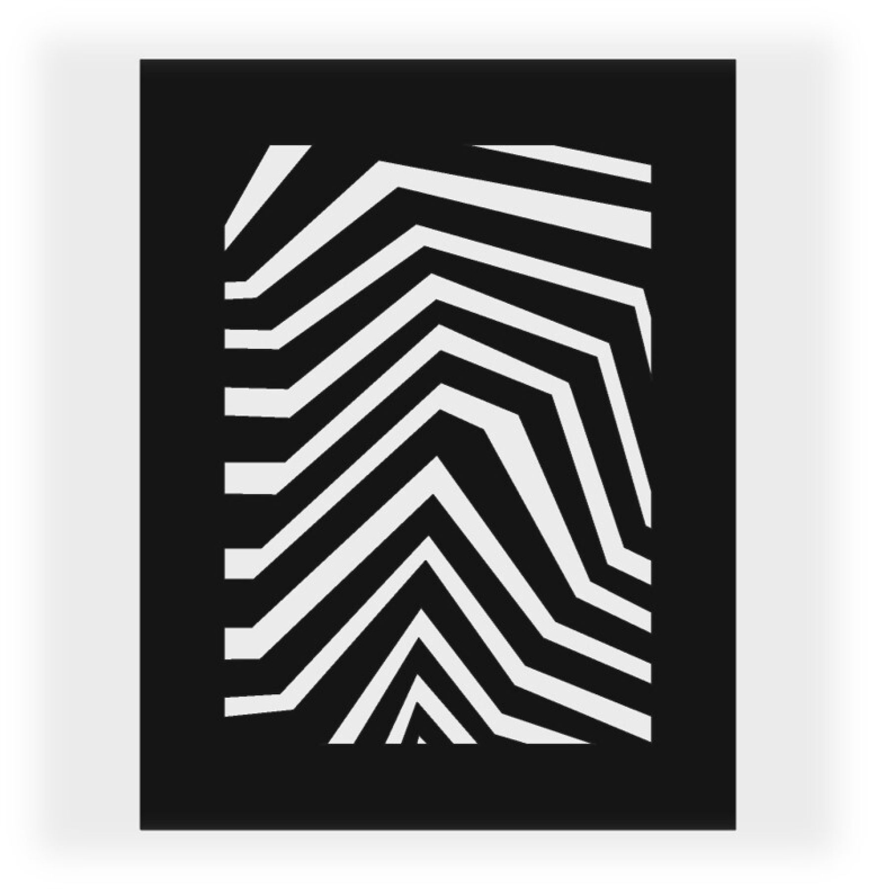 Решетка магнитная, черная, прямоугольная (Зигзаг) 178*227