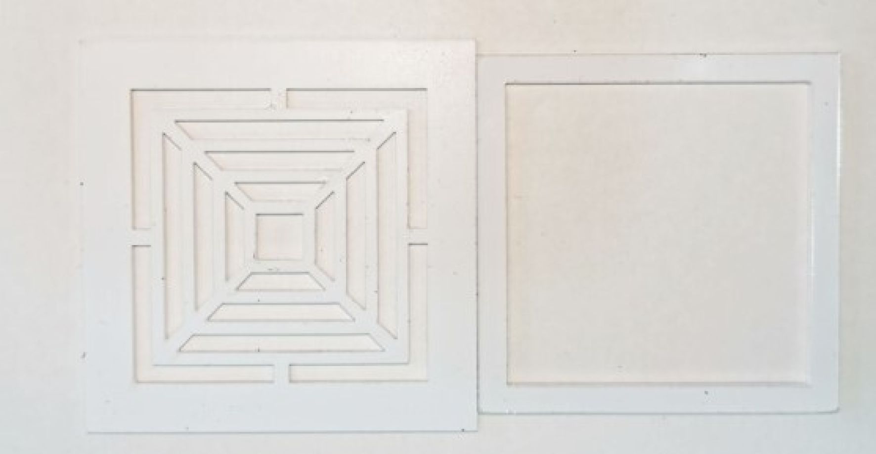 Решетка полистирол, белая, квадратная (Квадраты) 50*50