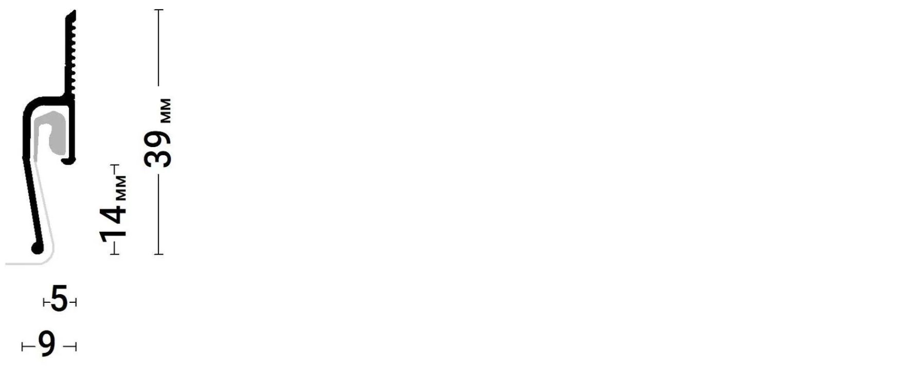 Стеновой профиль с теневым зазором EURO 01 (ПФ 8244)