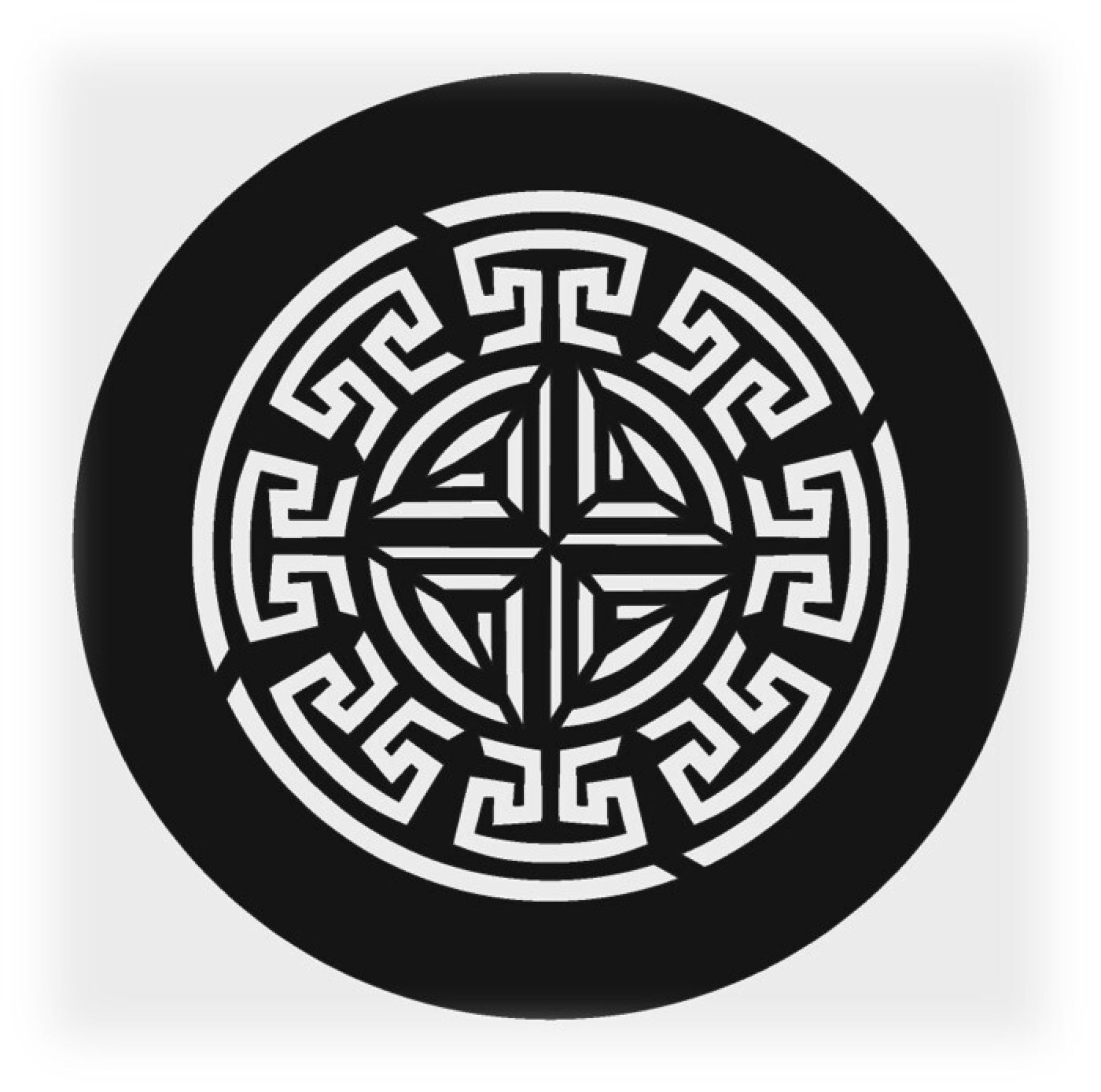 Решетка магнитная, черная, круглая (Орнамент) D125 (наружный 150)