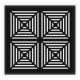 Решетка магнитная, черная, квадратная (квадраты) 600*600