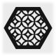 Решетка магнитная, черная, шестигранная (Круги-Ромбы) D125 (наружный 150)
