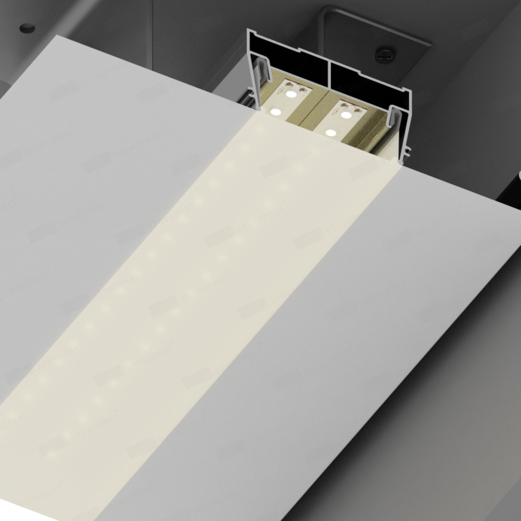 Разделительный профиль для натяжных потолков LINE 50 (ПФ 7320)