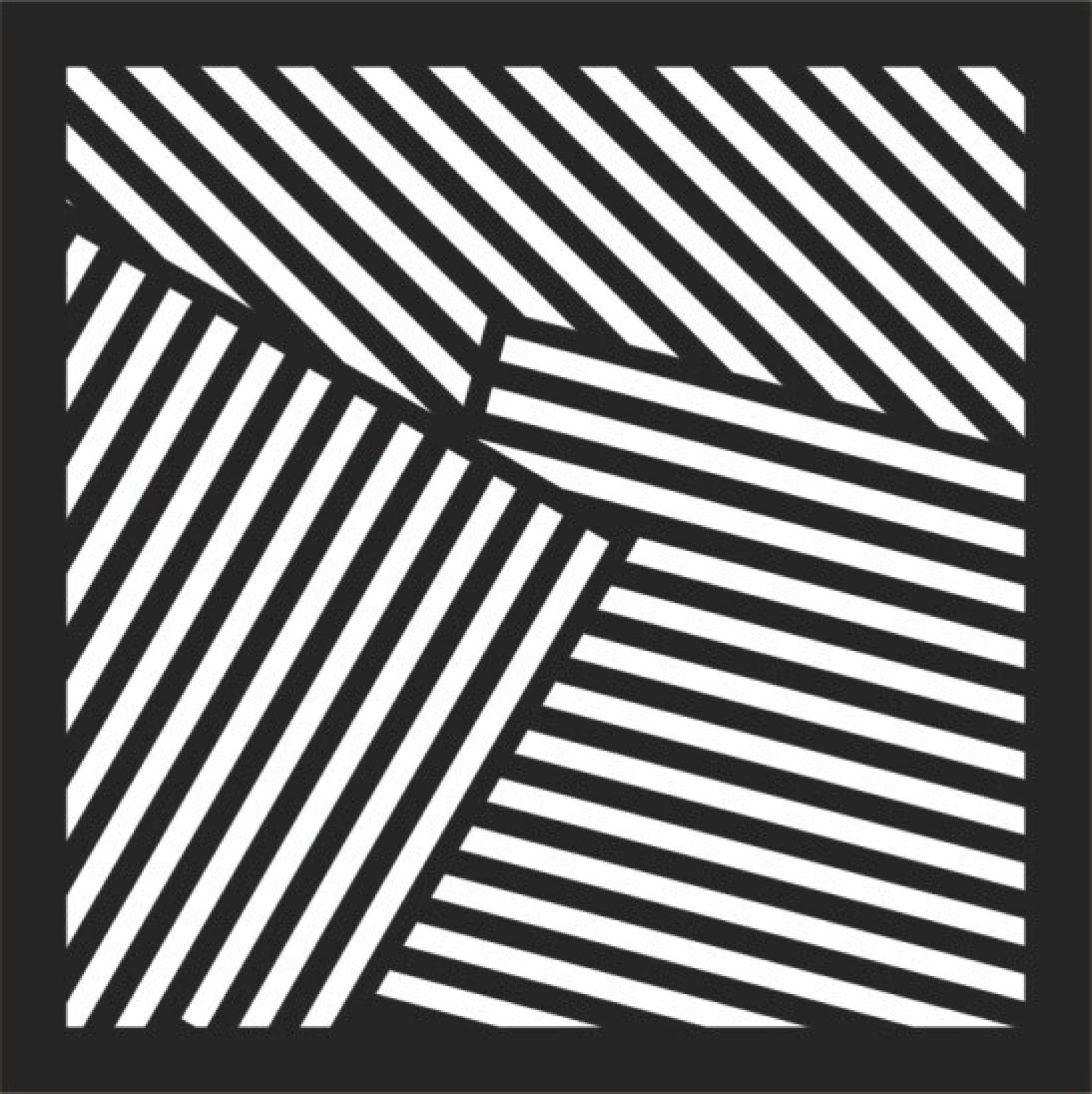 Решетка магнитная, черная, квадратная (кривые линии) 200*200