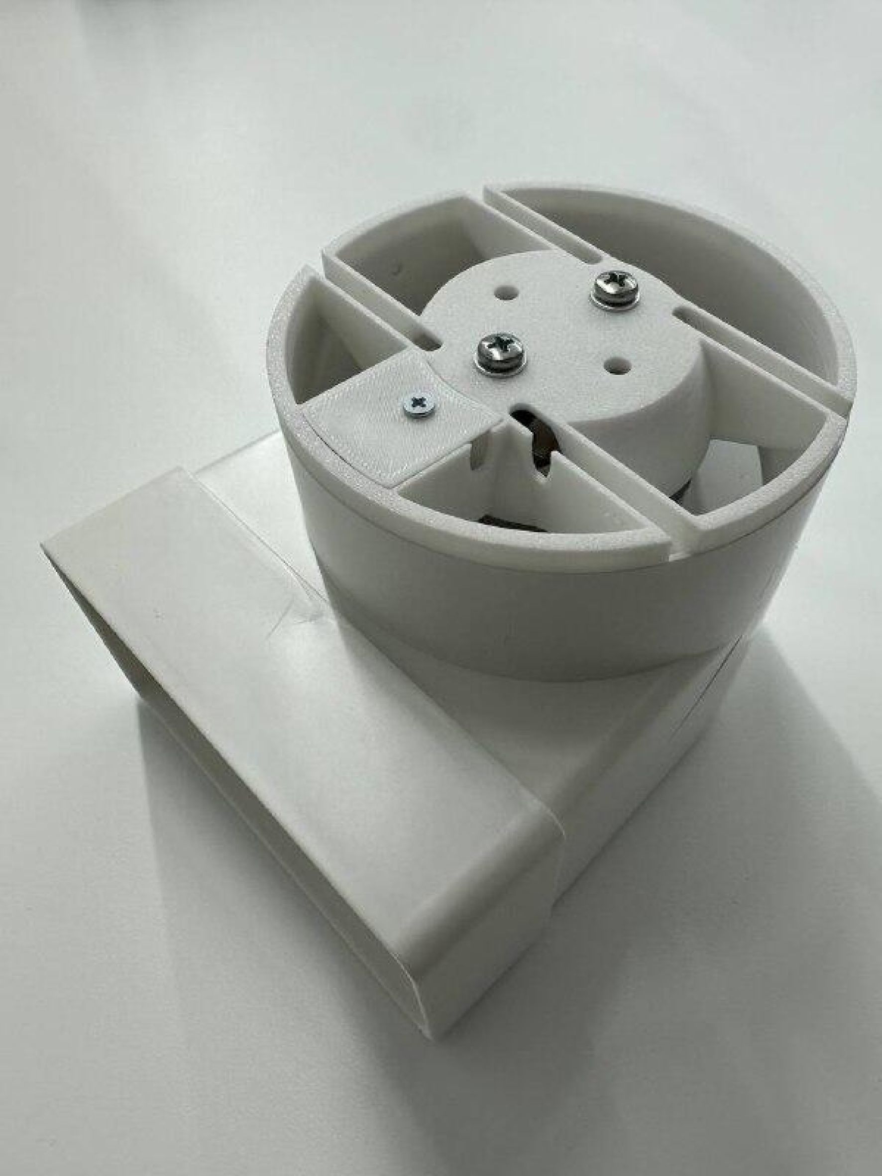 Вентилятор скрытого монтажа D100*H57 +переходник угловой D100*55*110 (комплект)