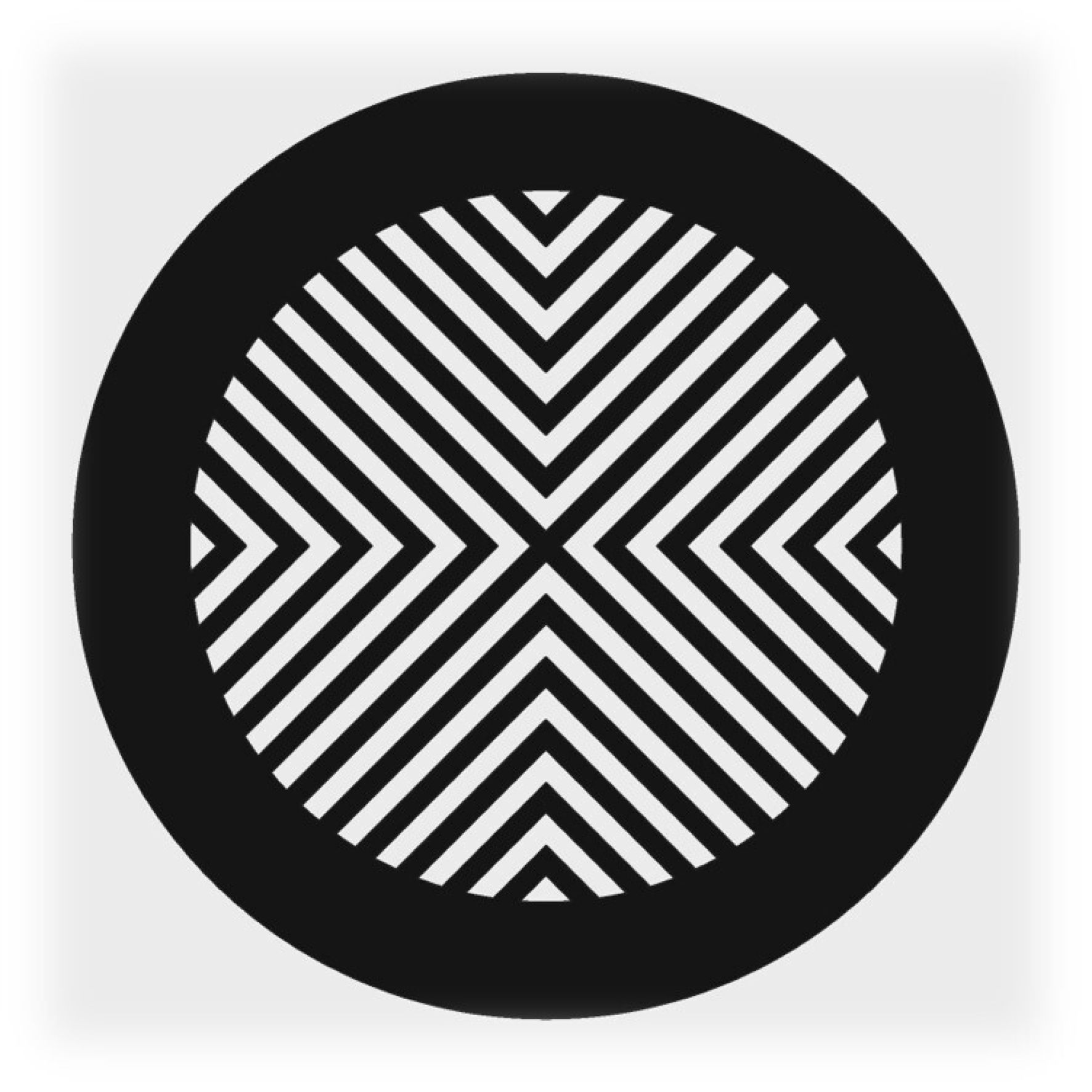 Решетка магнитная, черная, круглая (Угол) D100 (наружный 130)