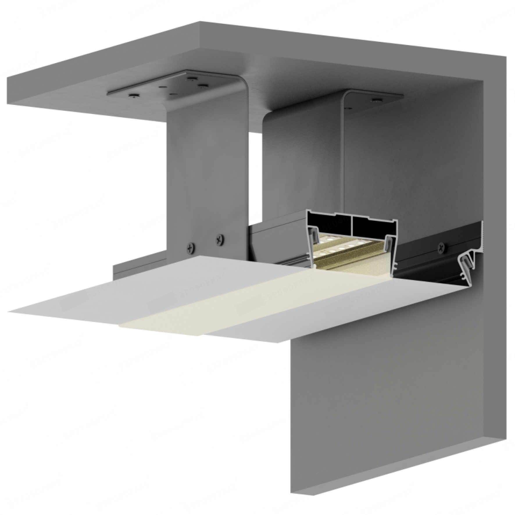 Разделительный профиль для натяжных потолков LINE 50 (ПФ 7320)