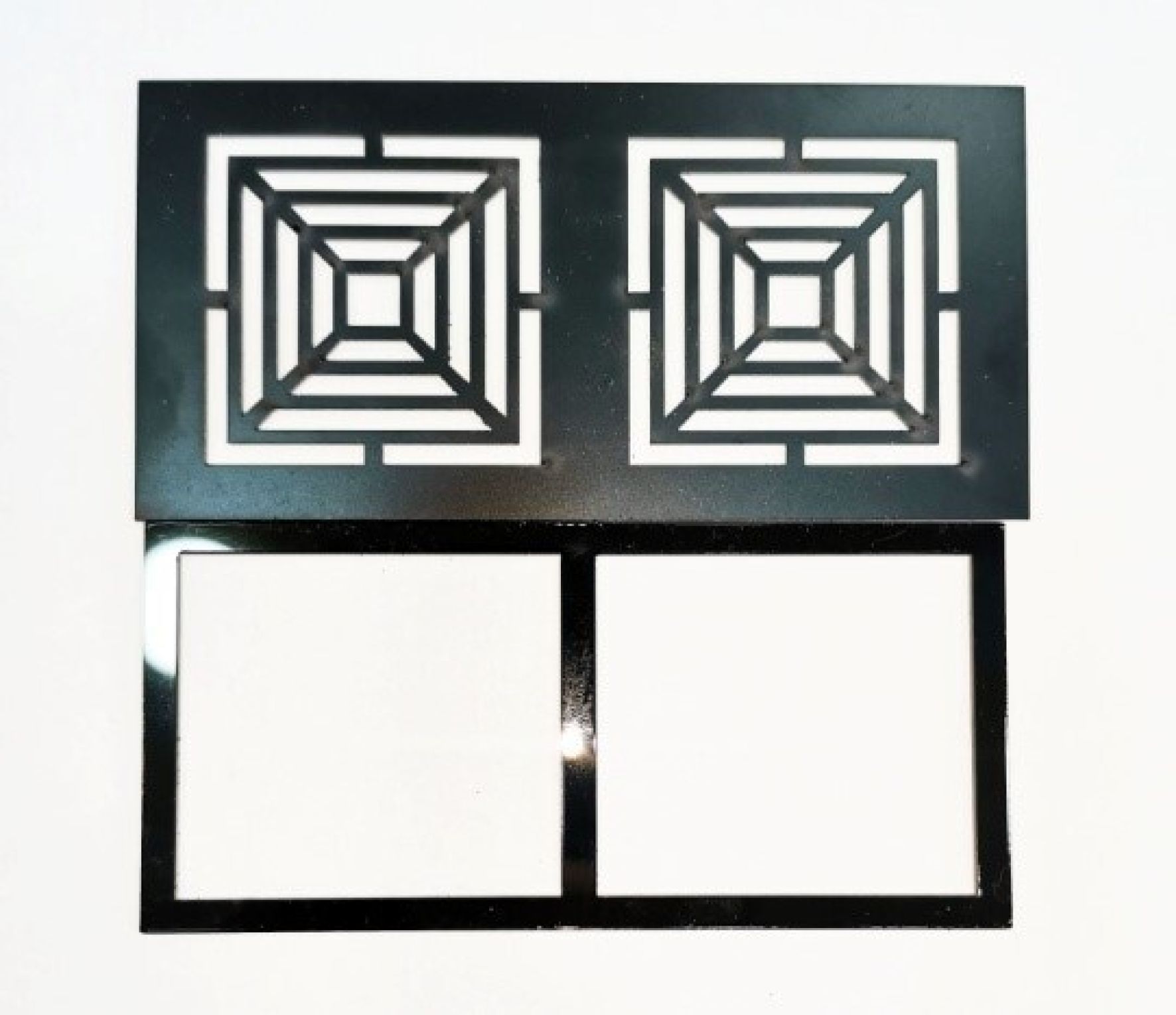 Решетка полистирол, черная, прямоугольная (Квадраты) 50*100