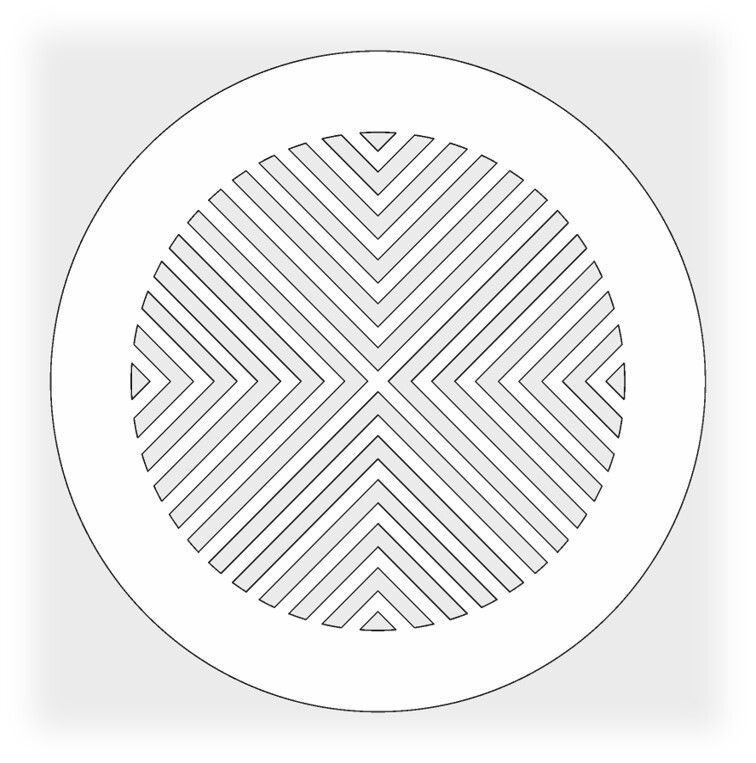 Решетка магнитная, белая, круглая (Угол) D150 (наружный 180)