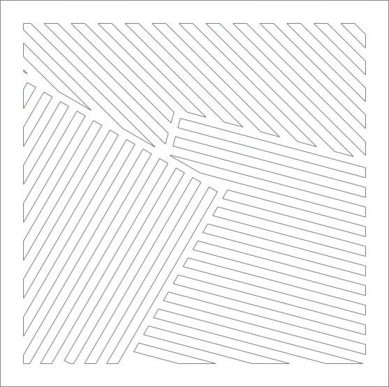 Решетка магнитная, белая, квадратная (кривые линии) 150*150