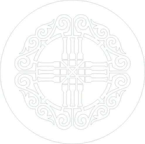 Решетка магнитная, белая, круглая (шанырак) D125 (наружный 150)