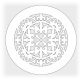 Решетка магнитная, белая, круглая (Абстракция) D100 (наружный 130)