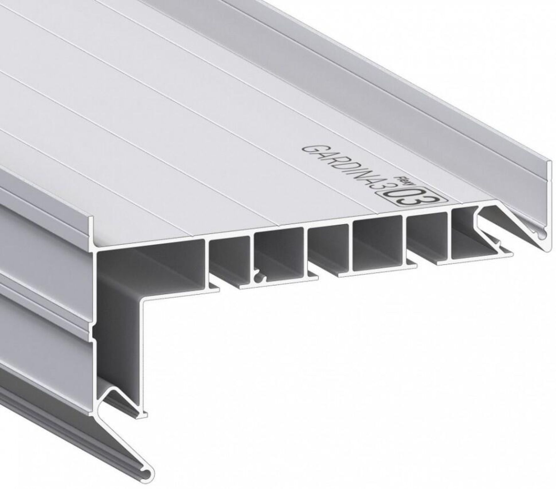 Профиль для изготовления скрытых карнизных ниш с тремя пазами GARDINA3 03 (ПФ 8243)