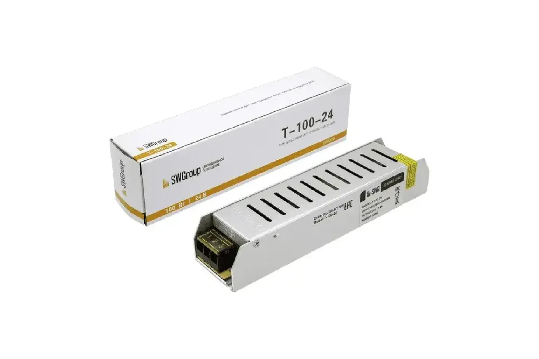 Блок питания компактный (узкий) 100W 24 V T-100-24