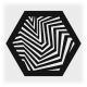 Решетка магнитная, черная, шестигранная (Зигзаг) D125 (наружный 150)