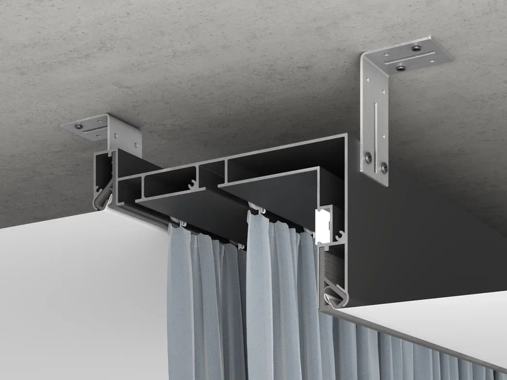 М 6 Карниз для ткани Чёрный