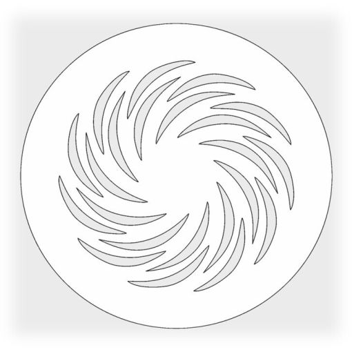 Решетка магнитная, черная\белая, круглая (Вихрь)