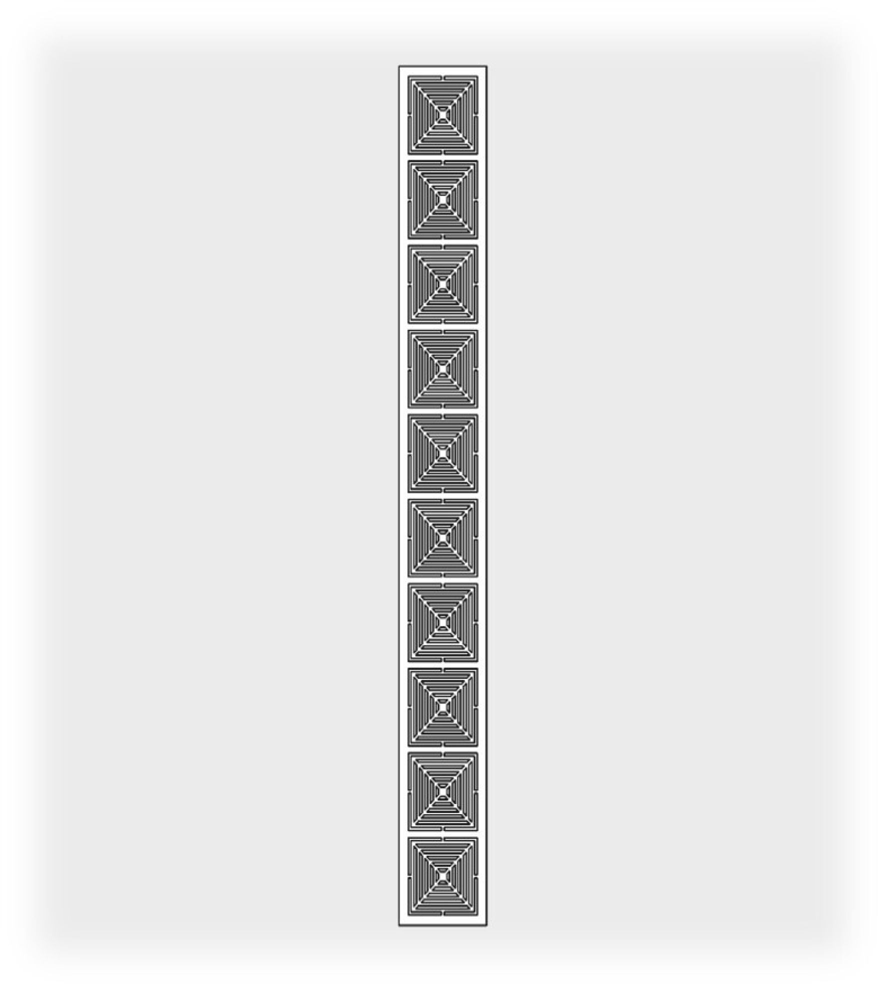 Решетка магнитная, белая, прямоугольная (Квадраты) 80*700