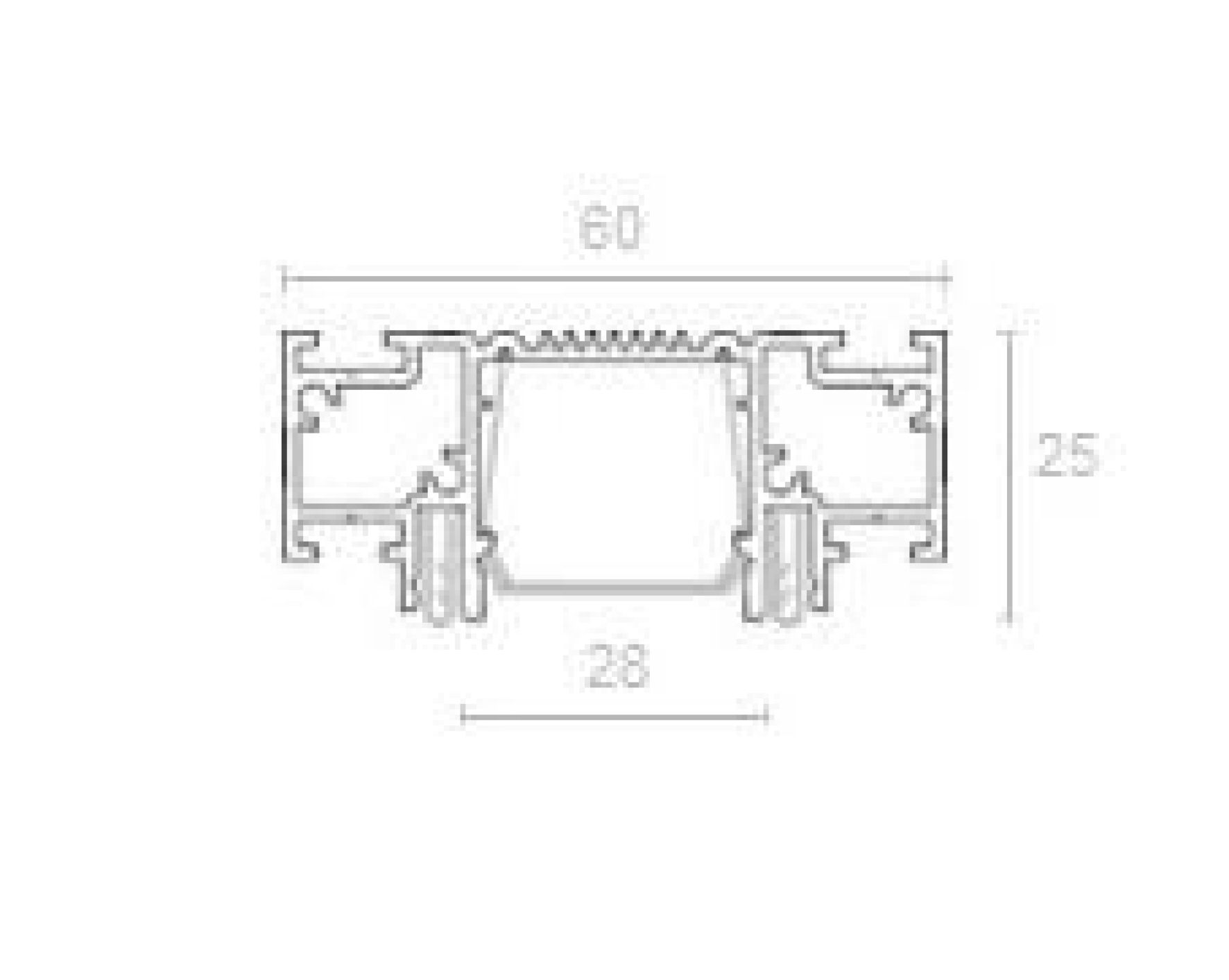 Узкая световая линия черная SLIM CANYON