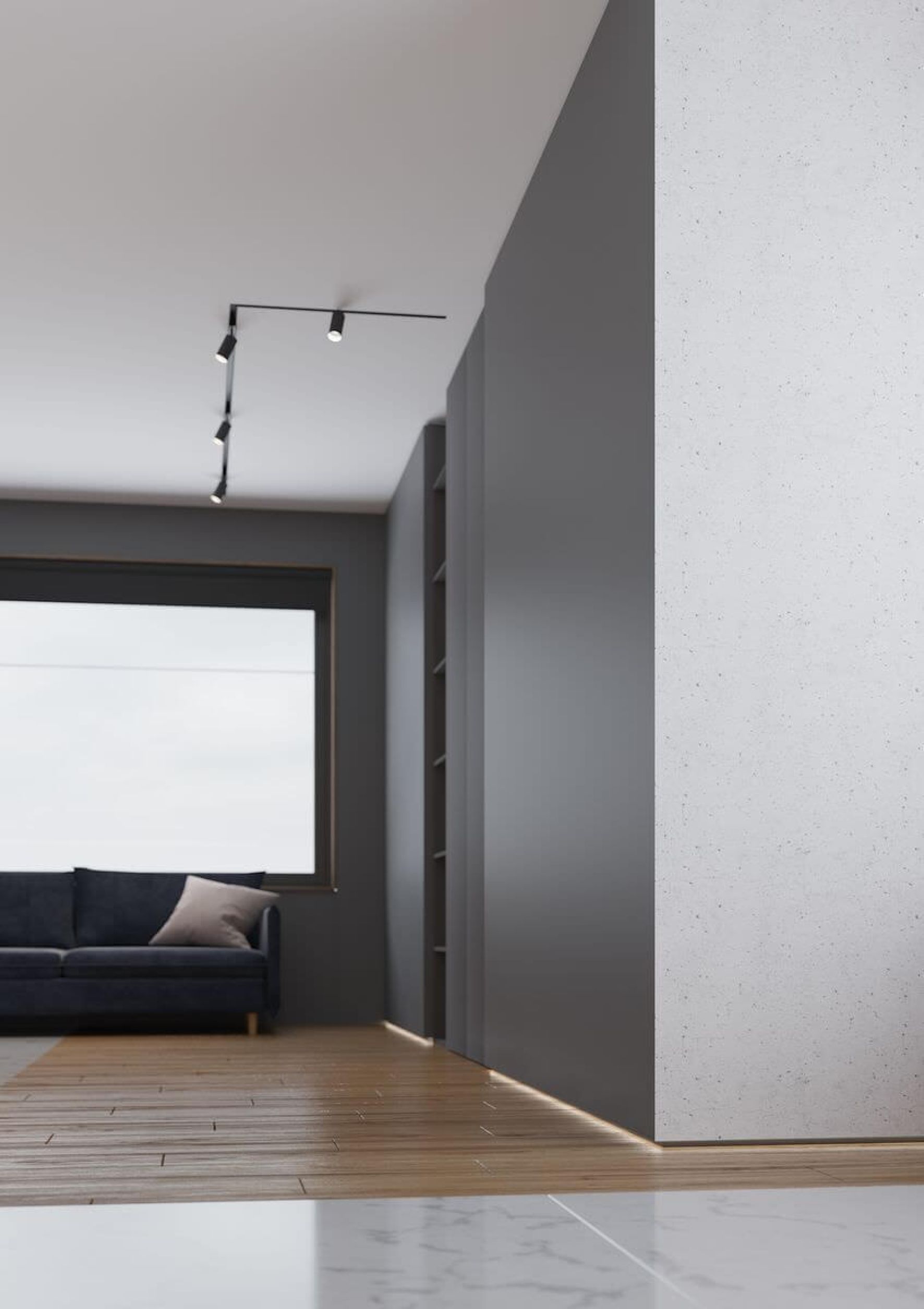 Теневой плинтус с рассеивателем и уголком 11,3*7 мм KRAAB GIPPS 