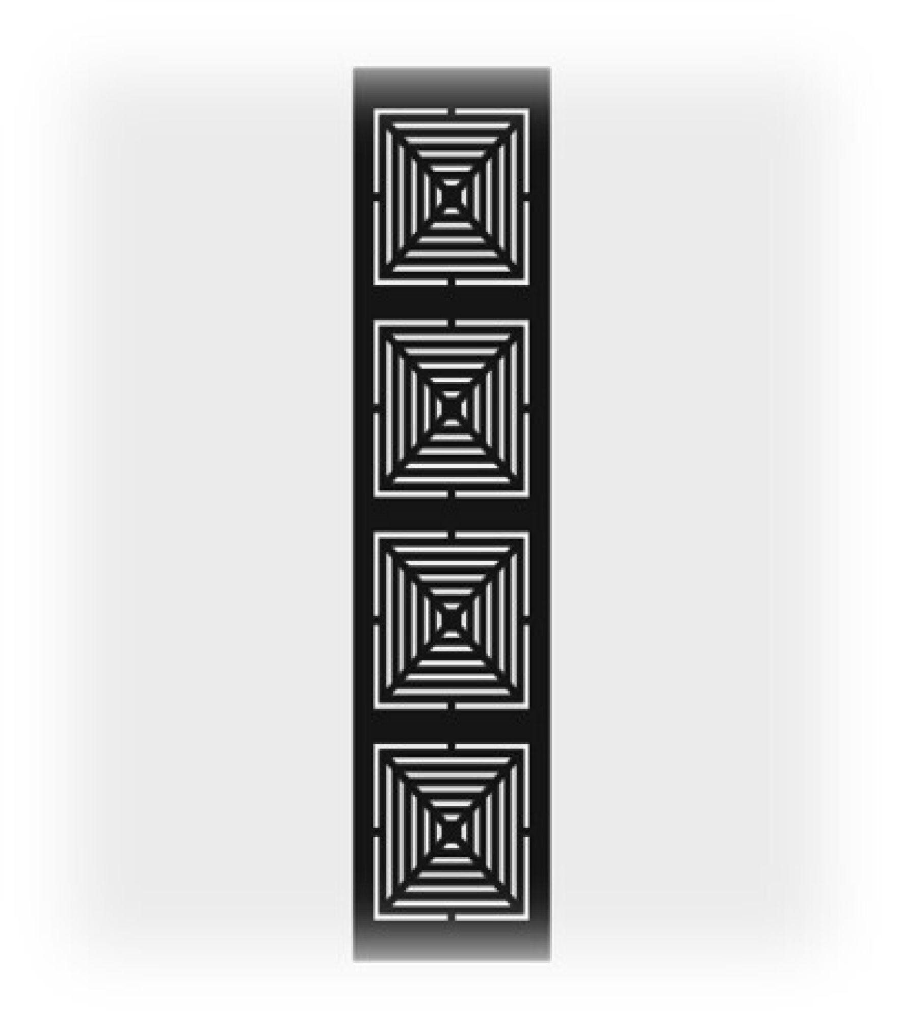 Решетка магнитная, черная, прямоугольная (квадраты) 75*220