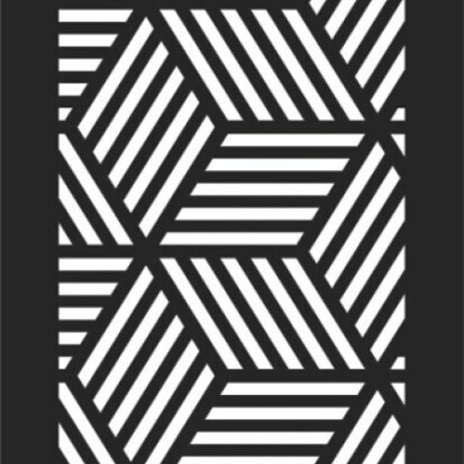 Решетка магнитная, черная\белая, прямоугольная (кубы) 200*100