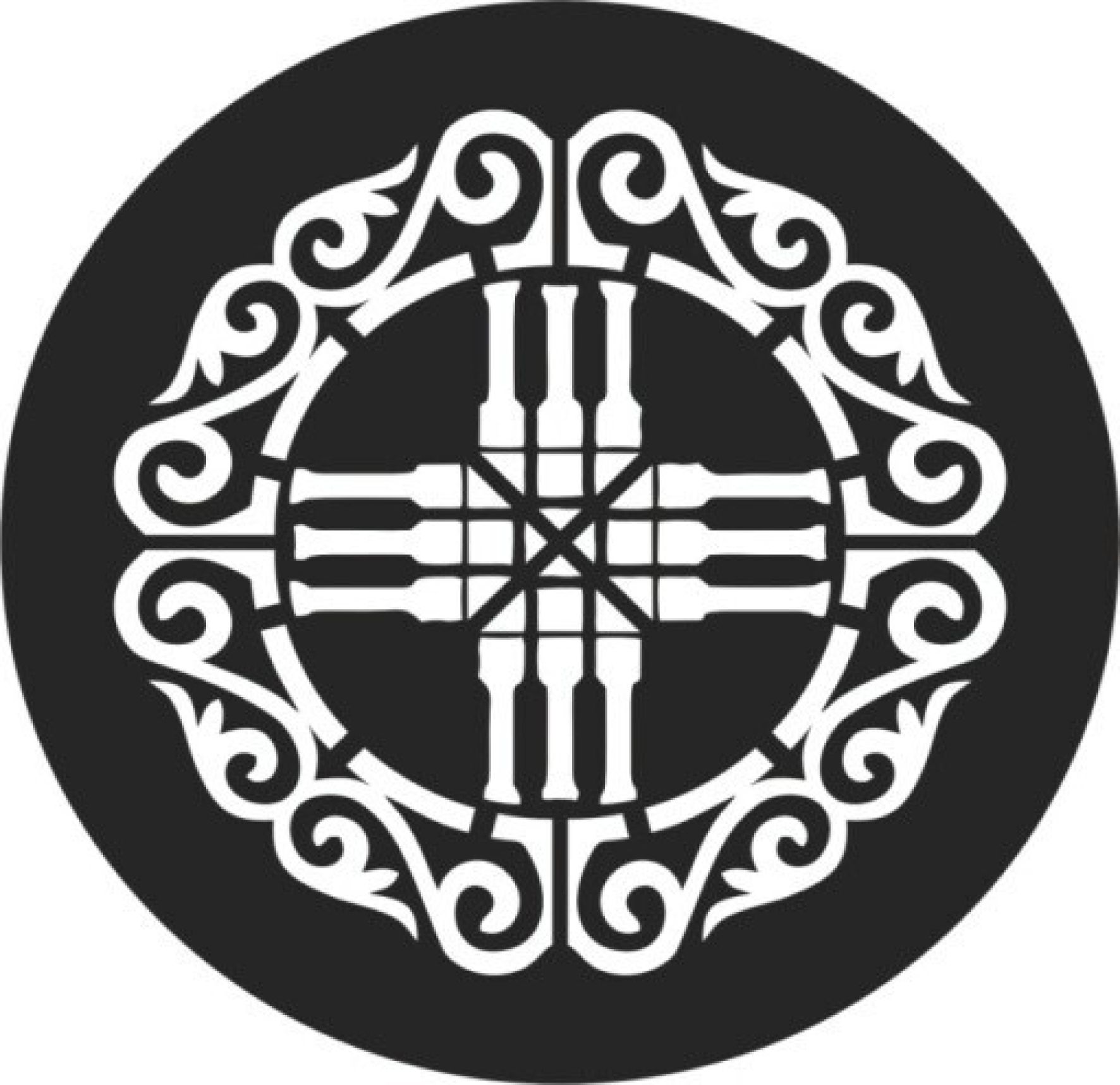 Решетка магнитная, черная, круглая (шанырак) D125 (наружный 150)