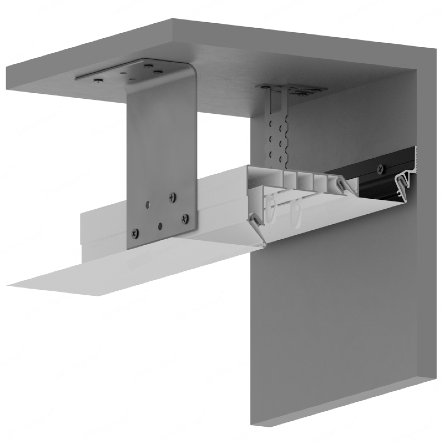 Профиль для изготовления скрытых карнизных ниш GARDINA2 02 (ПФ 8048)