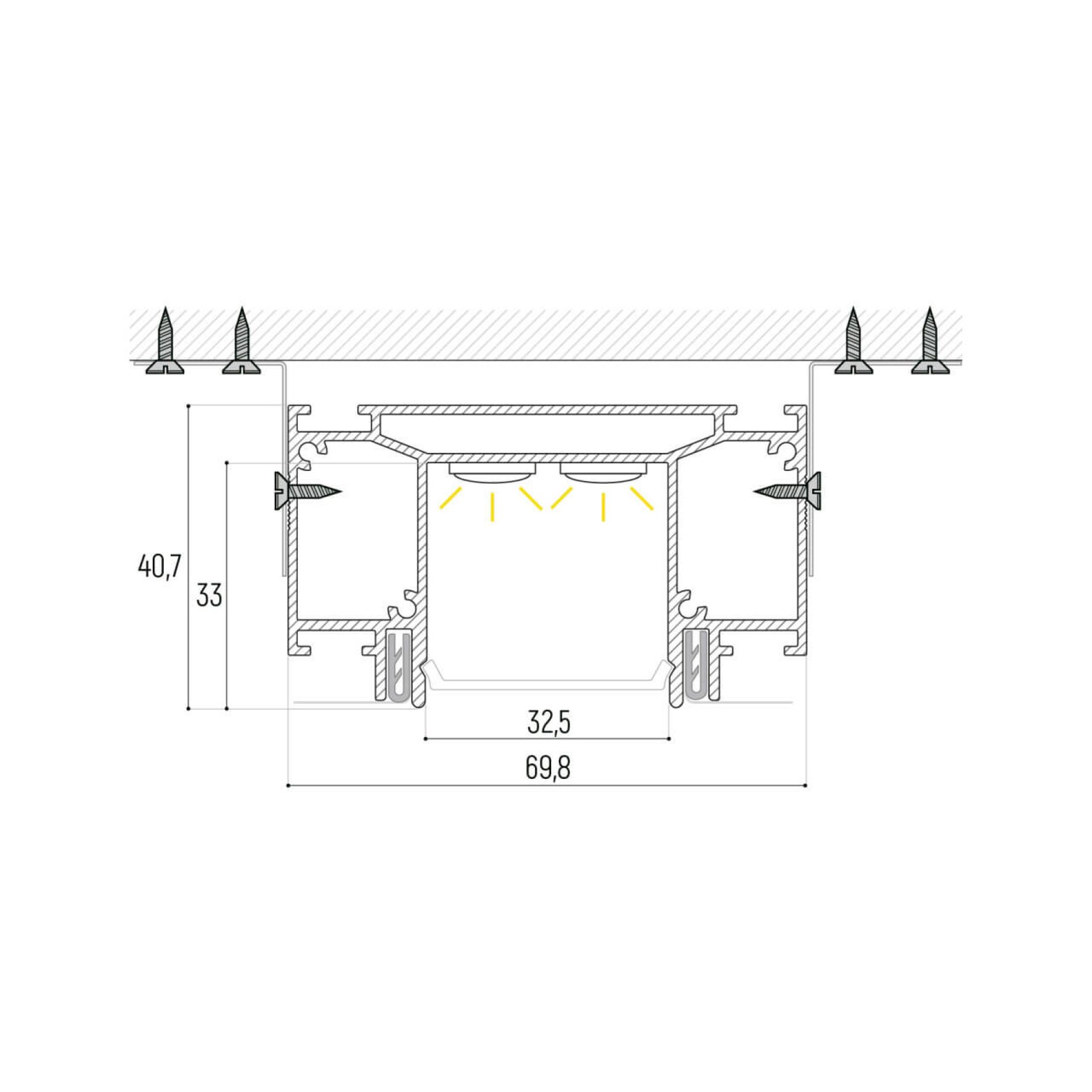 Световая линия черная SLOTT LINE 