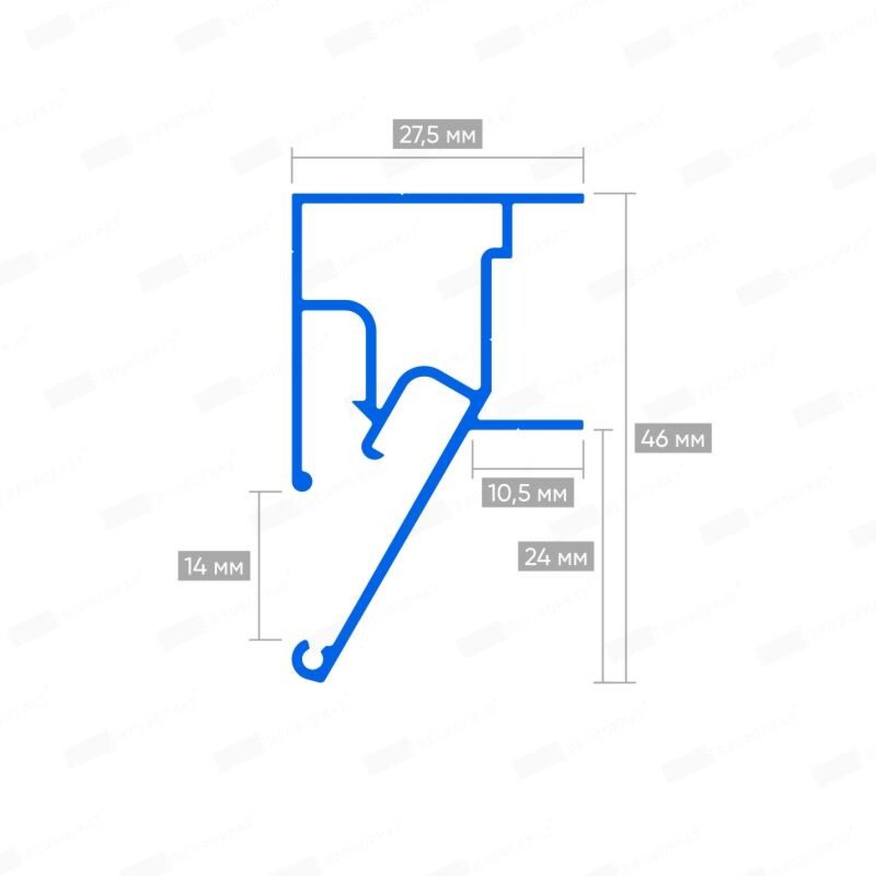 Профиль для натяжных потолков MURAVEJ 01 (ПФ 6806)