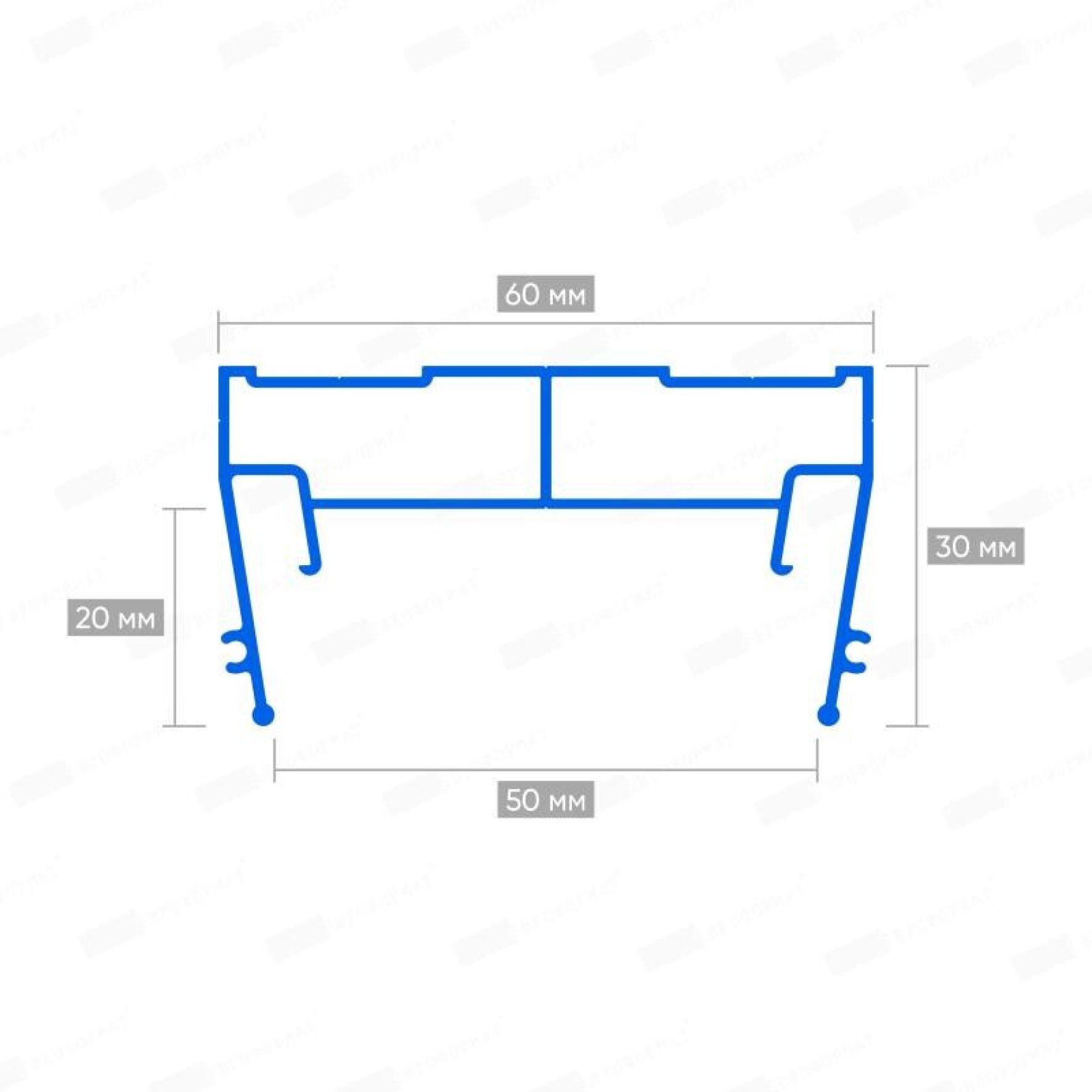 Разделительный профиль для натяжных потолков LINE 50 (ПФ 7320)