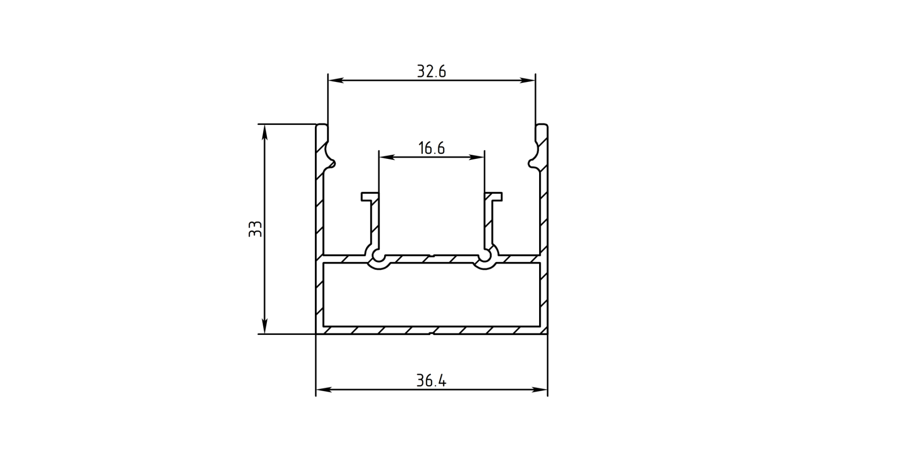 Профиль алюминиевый неокрашенный 