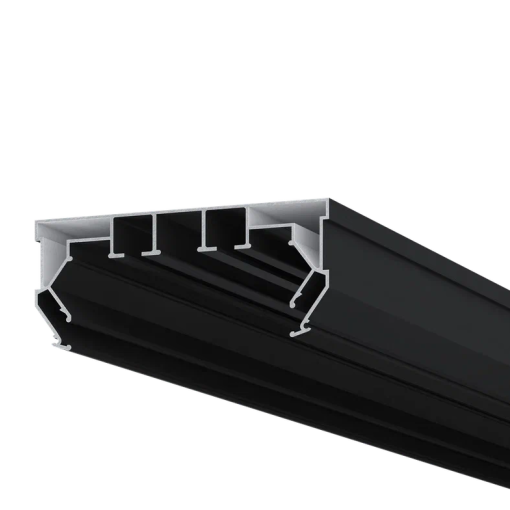 Профиль ПК 14 Гардина Двухрядная Черный\Белый