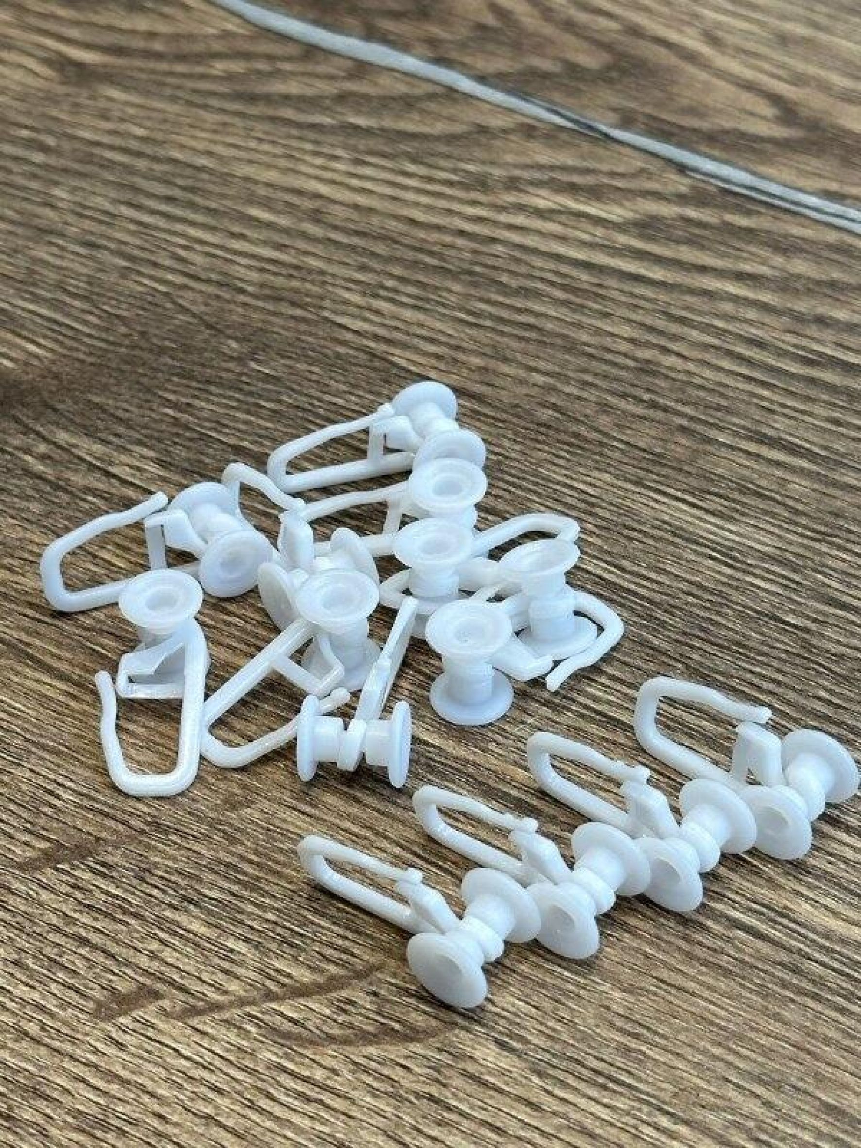 Крючки белый для Карниза ПВХ (Ч) (100 шт.)