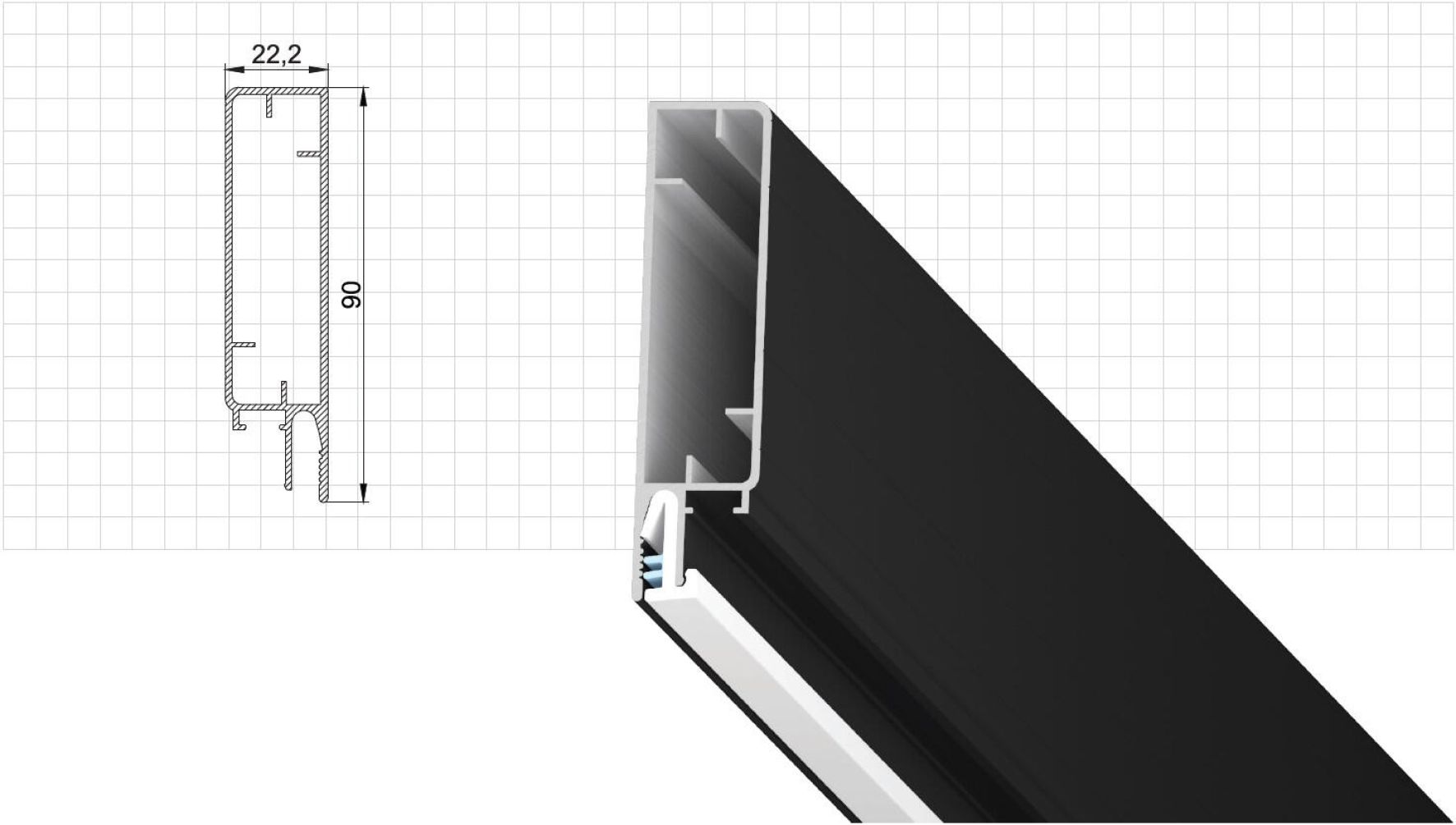 Профиль LumFer Clamp Level 90