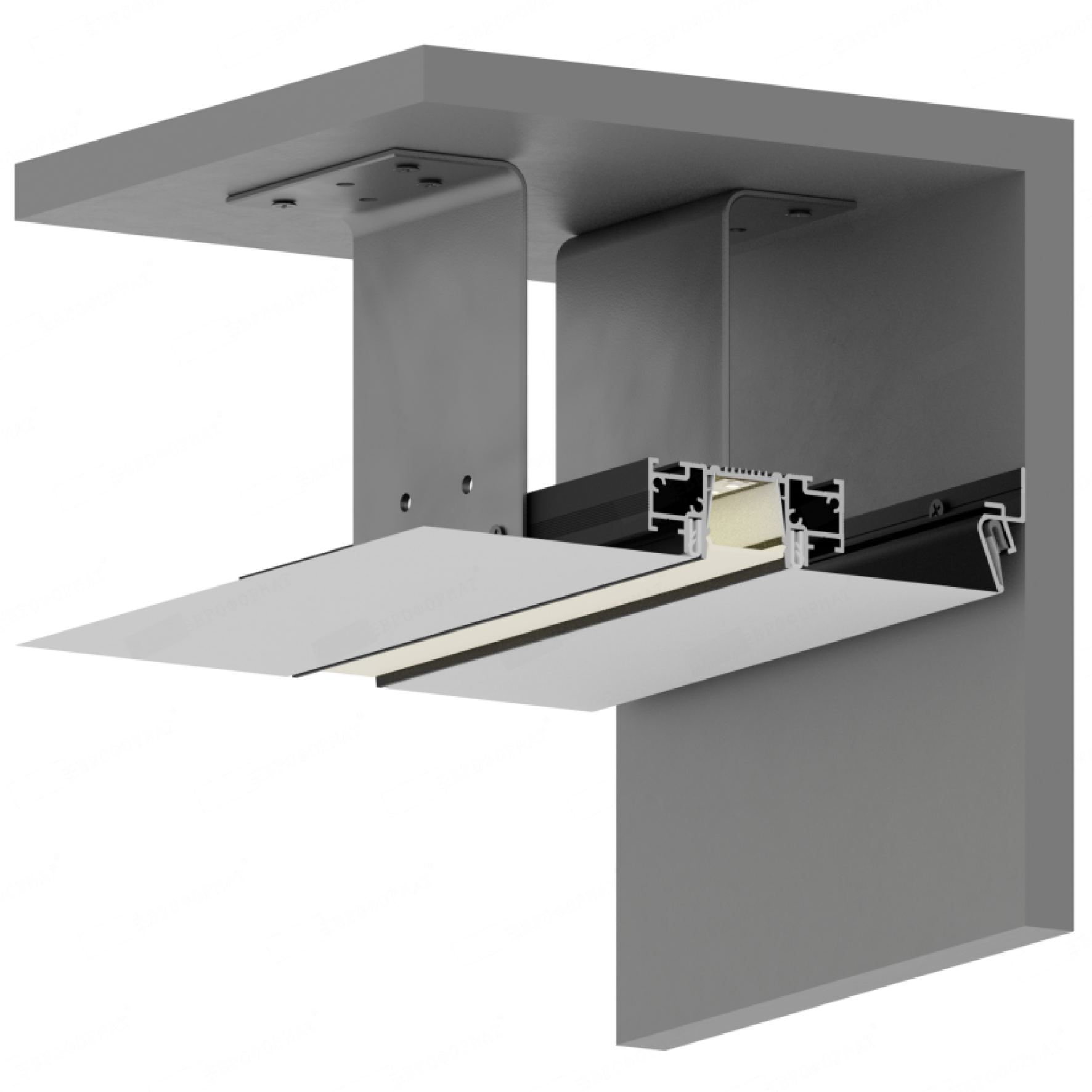 Узкая световая линия черная SLIM CANYON