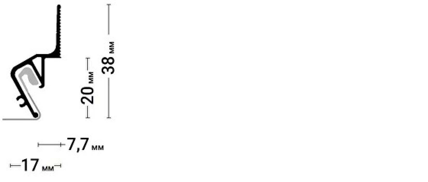 Стеновой профиль с теневым зазором EURO 05 (ПФ 8587)