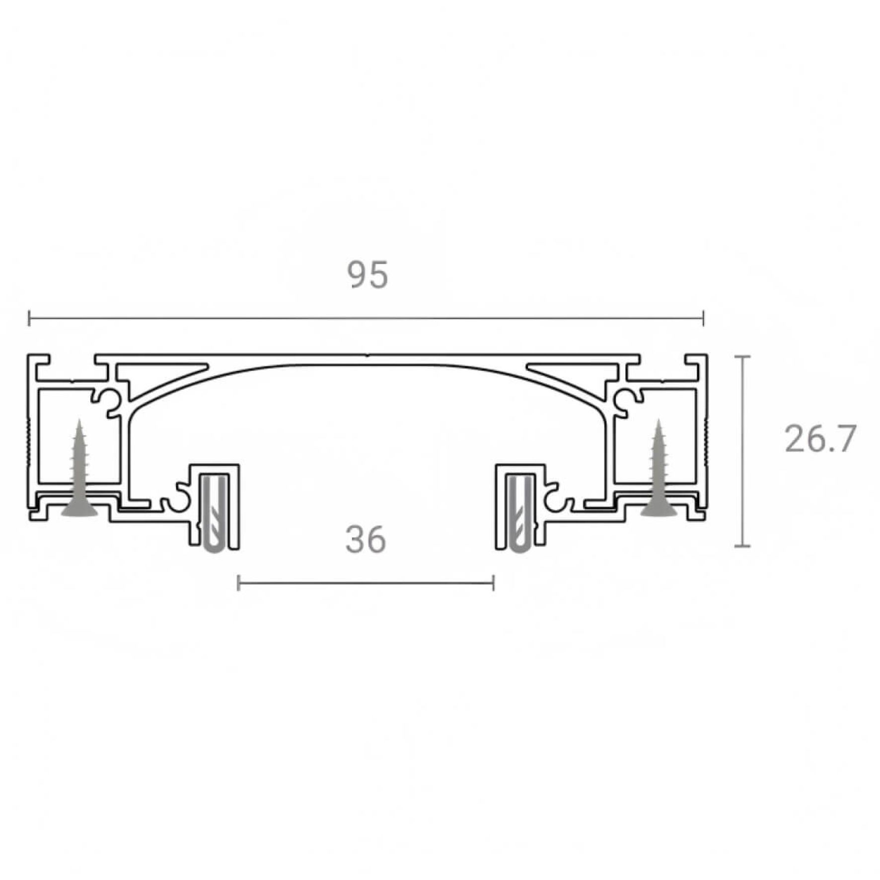 Нишевая световая линия черный SLIM 35
