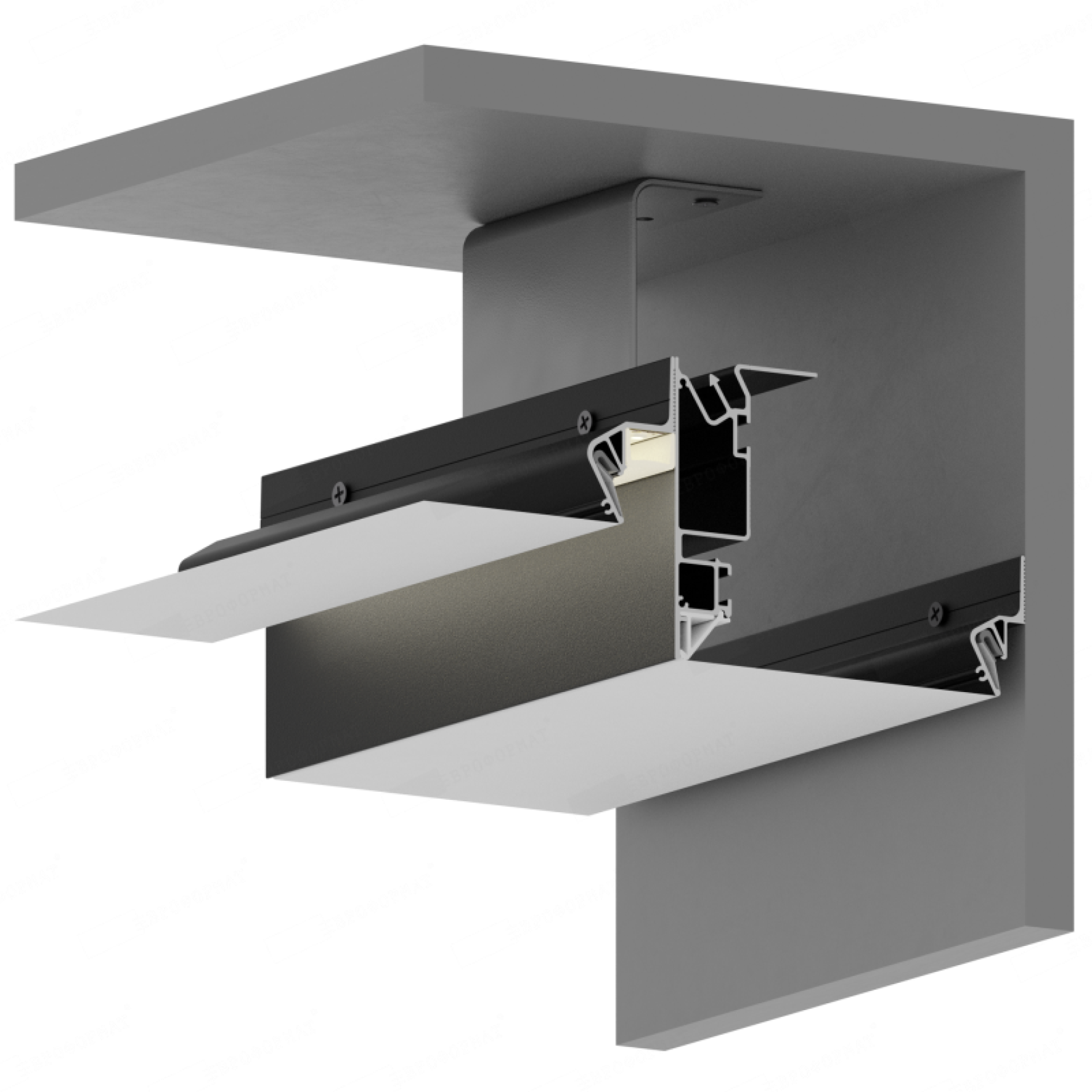 Профиль для изготовления потолочных ниш и светильников IZI UNI 01 (ПФ 8816)