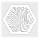 Решетка магнитная, белая, шестигранная (Зигзаг) D125 (наружный 150)