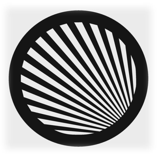 Решетка магнитная, черная\белая, круглая (линия)