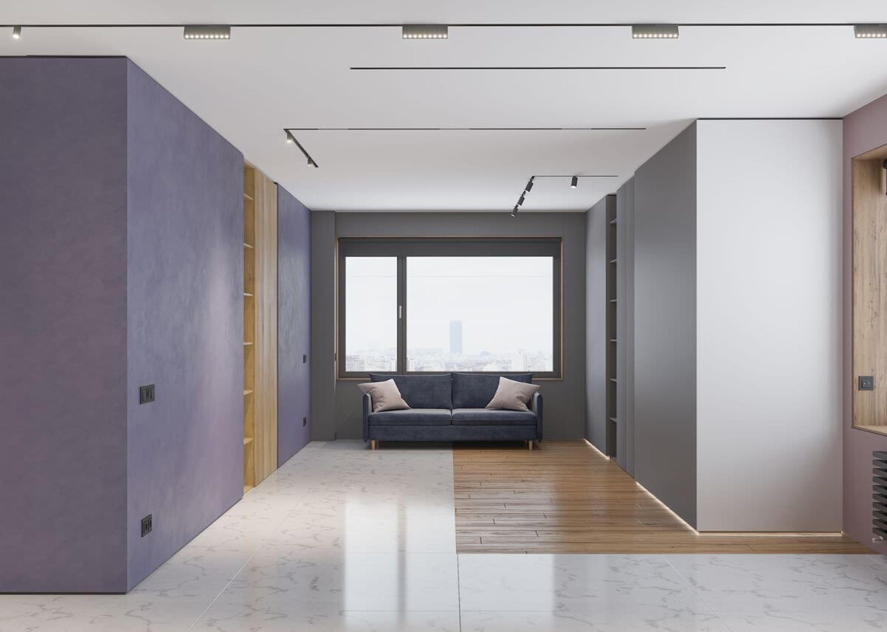 Теневой плинтус с рассеивателем и уголком 11,3*7 мм KRAAB GIPPS 