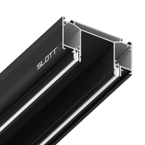 Система для встраивания трехфазного трека (видимый фиксатор светильника) SLOTT INTRUDER 