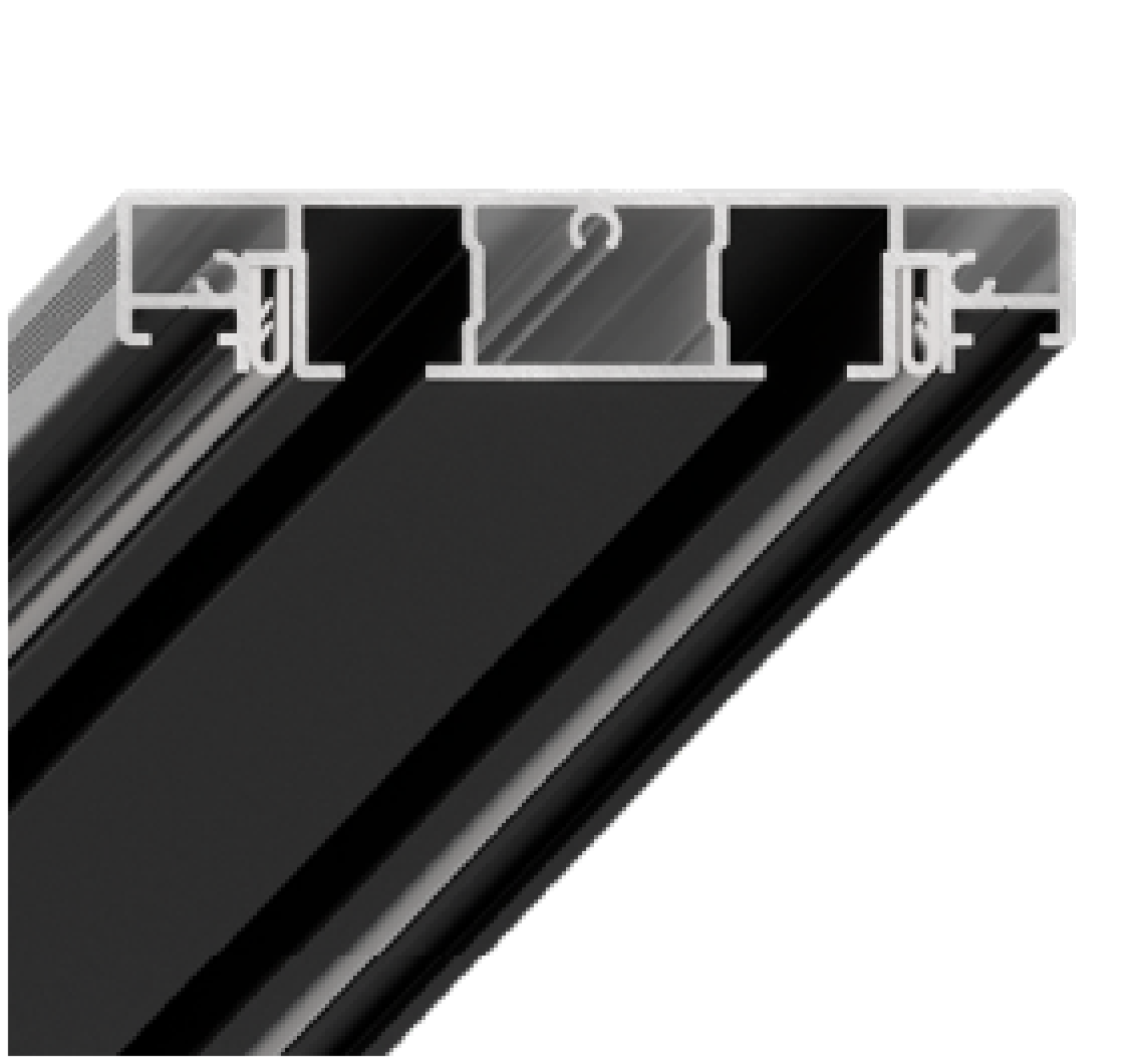 Карнизный профиль черный SLIM ROAD 02