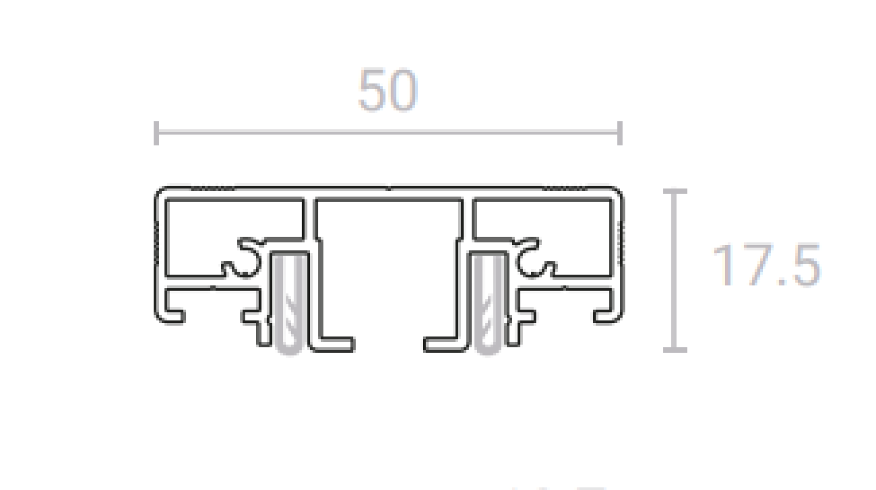 Карнизный профиль белый SLIM ROAD 01