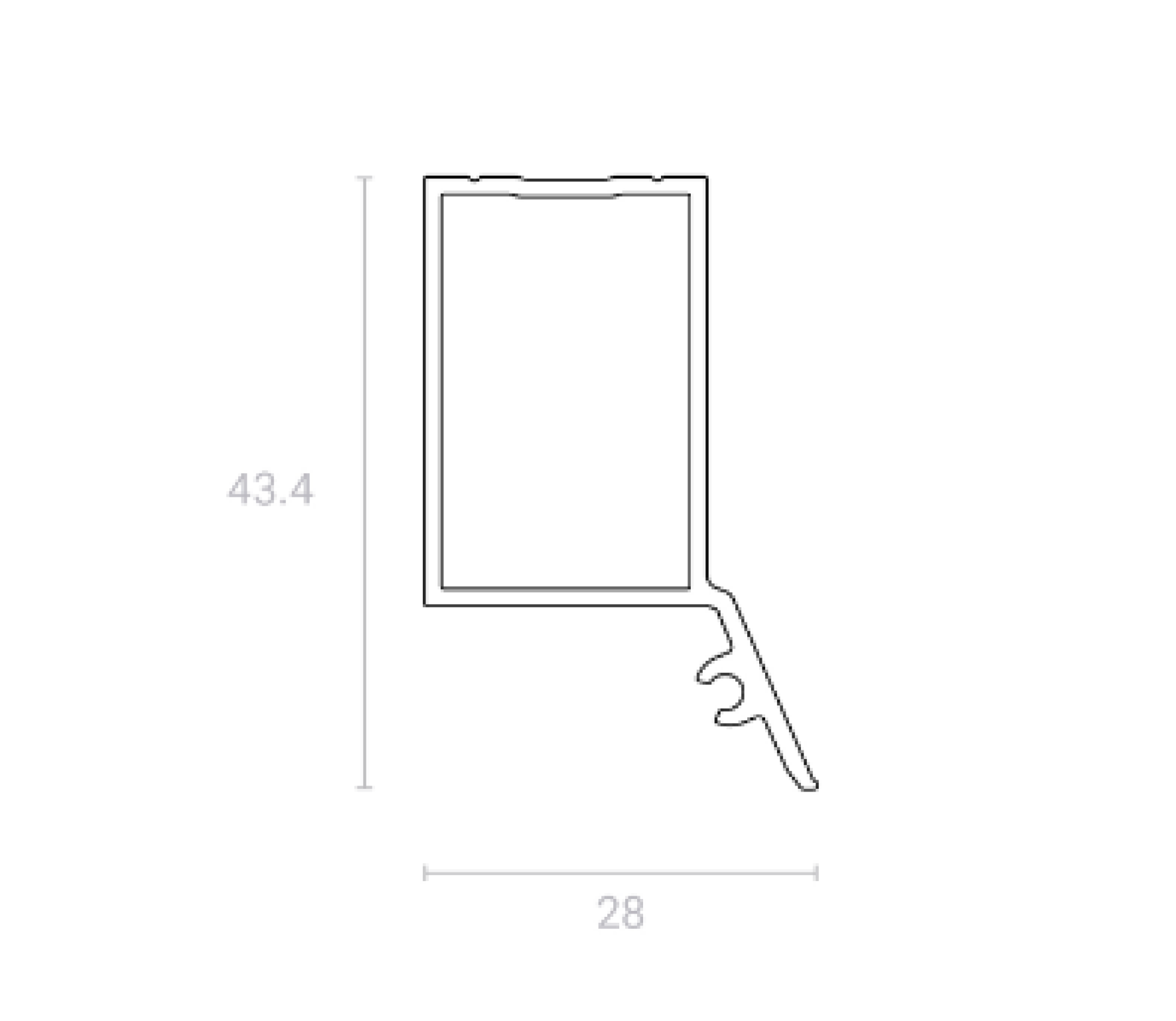 Конструкционный профиль черный UMBRA
