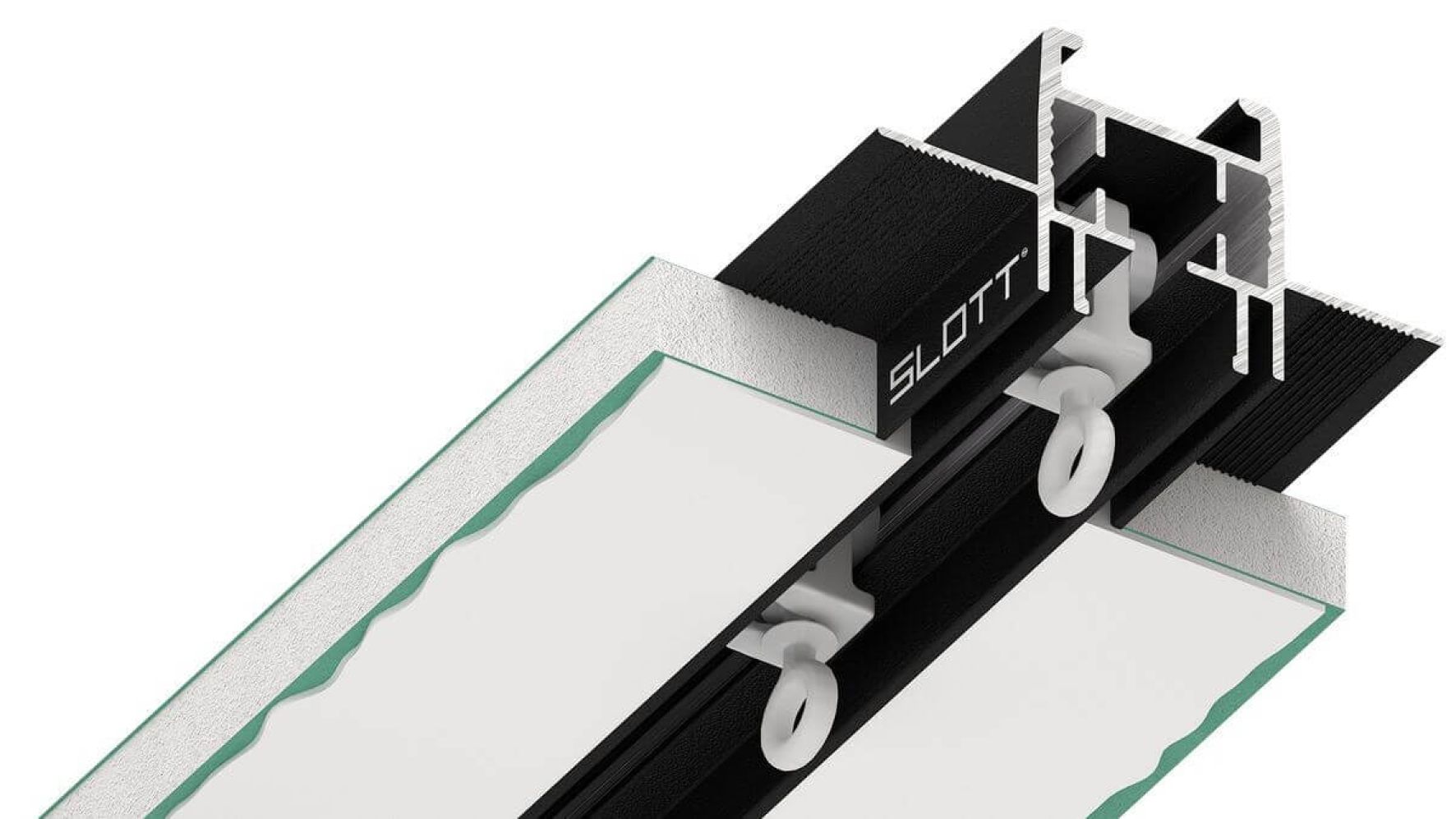 Карнизный профиль L2 черный SLOTT MOTION