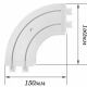 Карниз закругления 15х15 2х рядный (лев+правый) пара