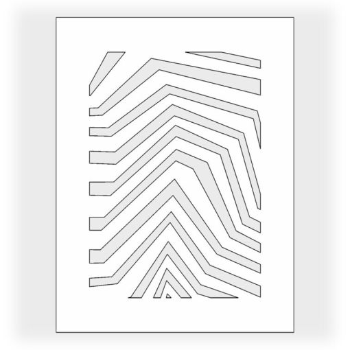 Решетка магнитная, черная\белая, прямоугольная (Зигзаг) 